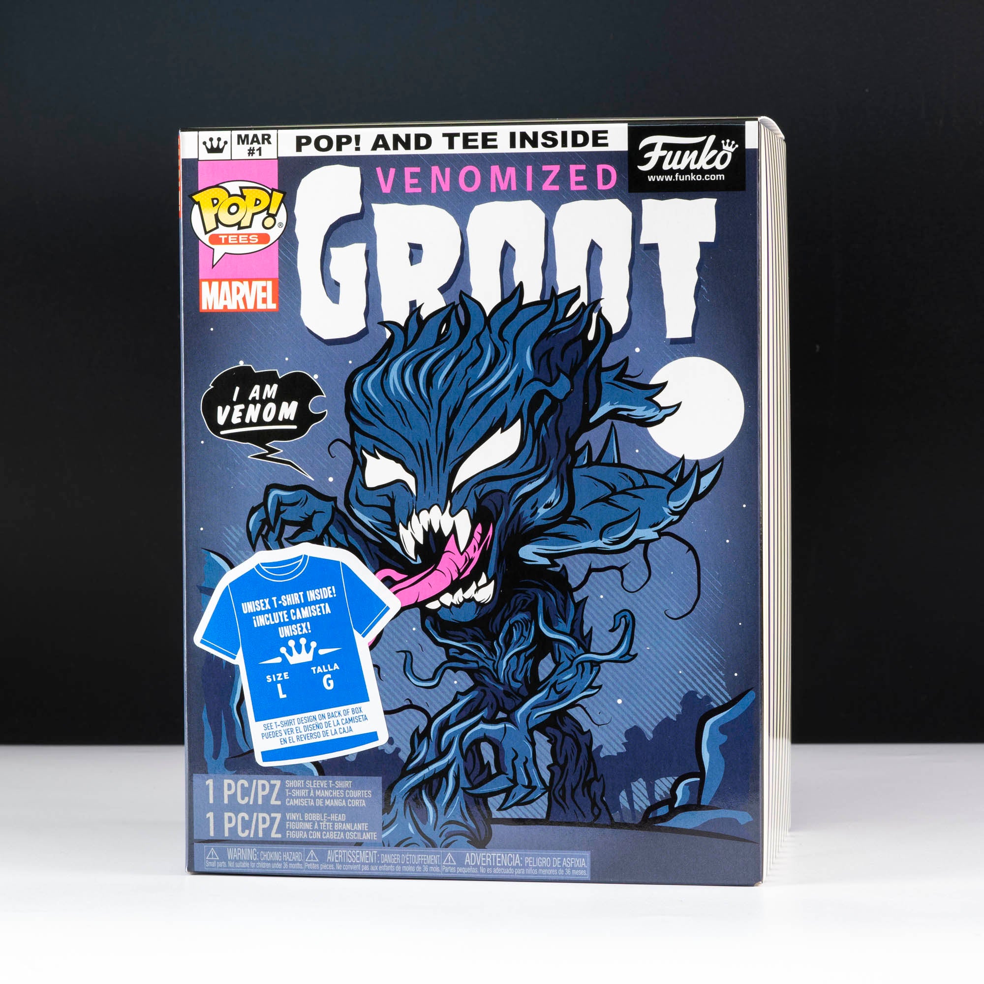 Marvel Venom Groot Pop! Vinyl and Tee Set