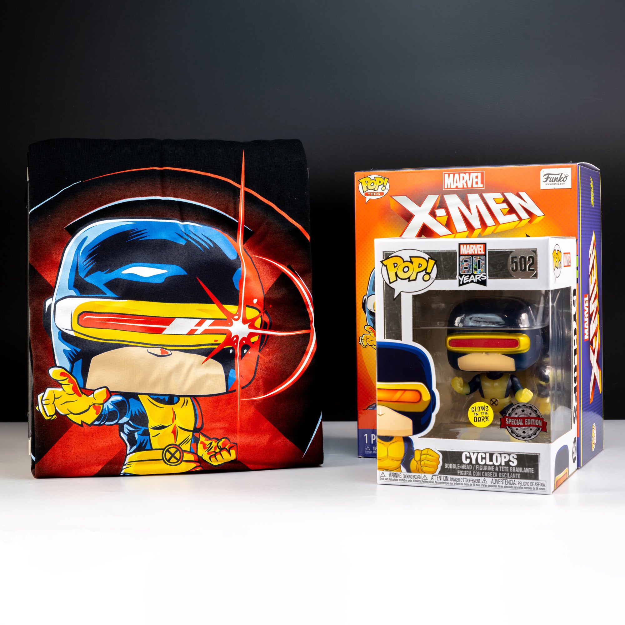 Marvel 80th X-Men Cyclops First Appearance Pop! Vinyl and Tee Set