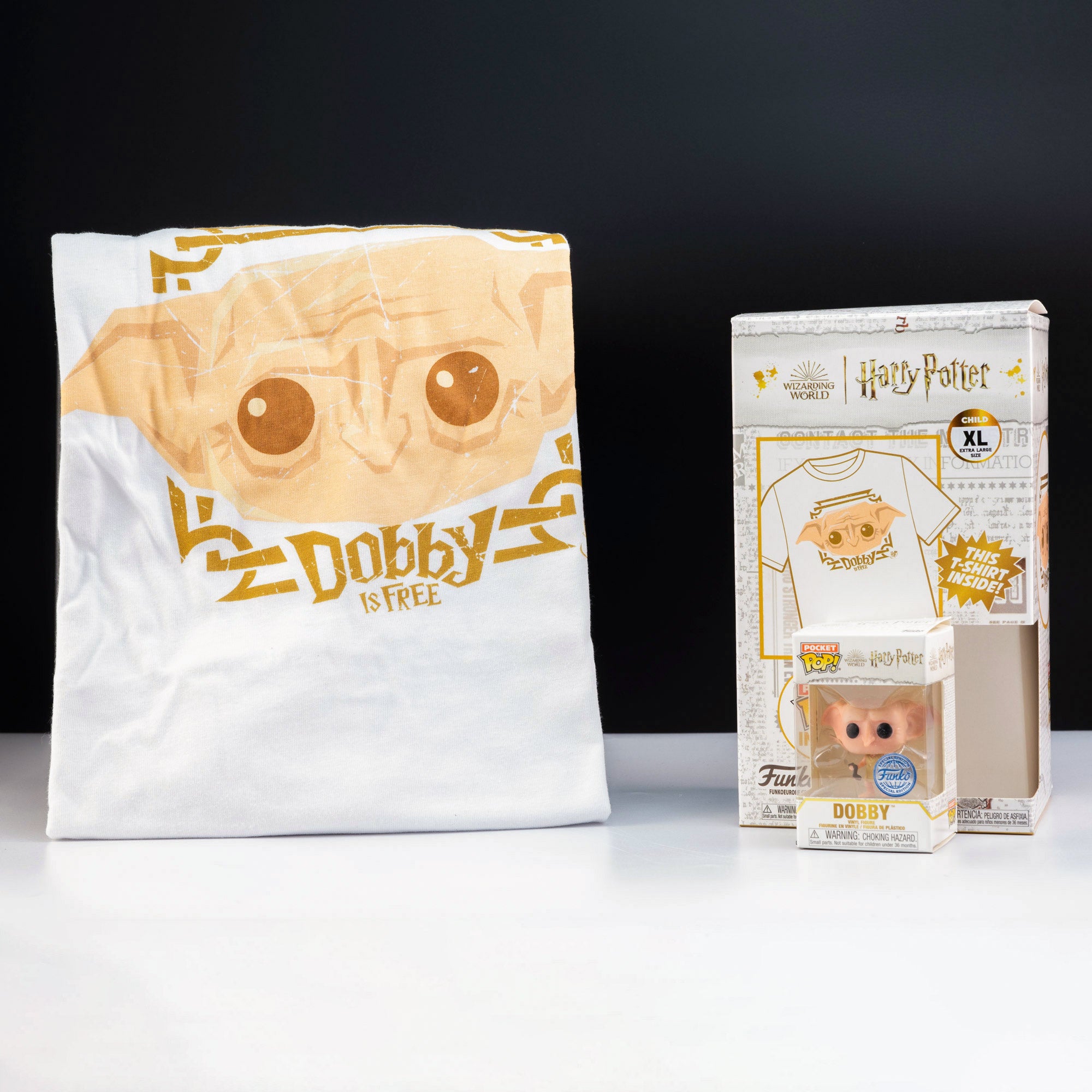 Harry Potter Dobby Pocket Pop! Vinyl and Tee Set for Kids