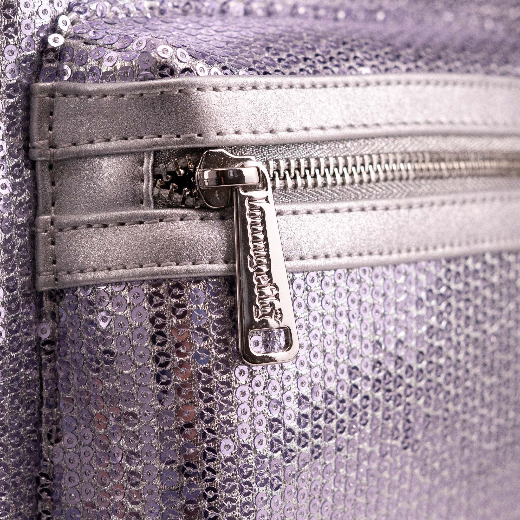 Loungefly x Disney Minnie Mouse Silver Sequin Mini Backpack