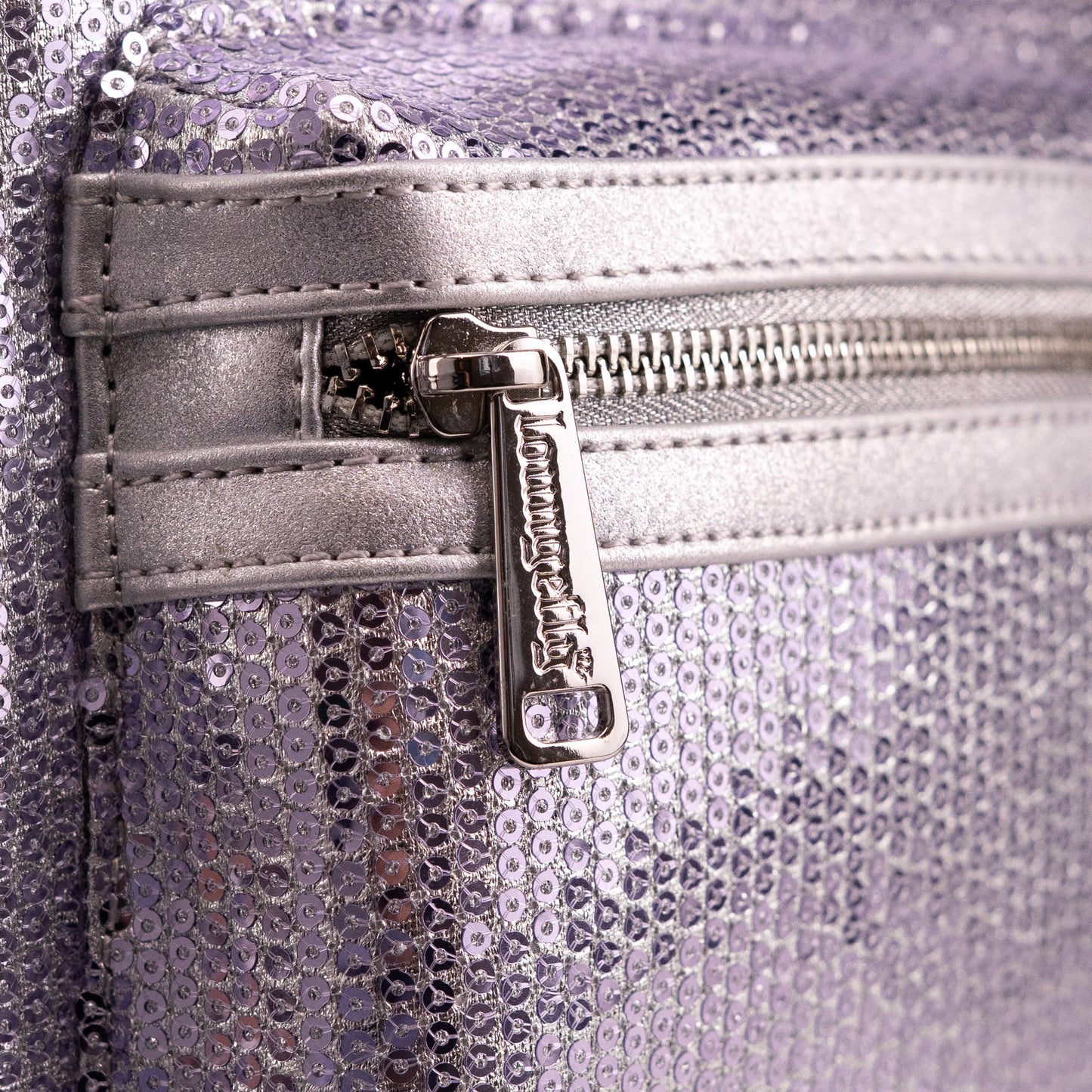 Loungefly x Disney Minnie Mouse Silver Sequin Mini Backpack