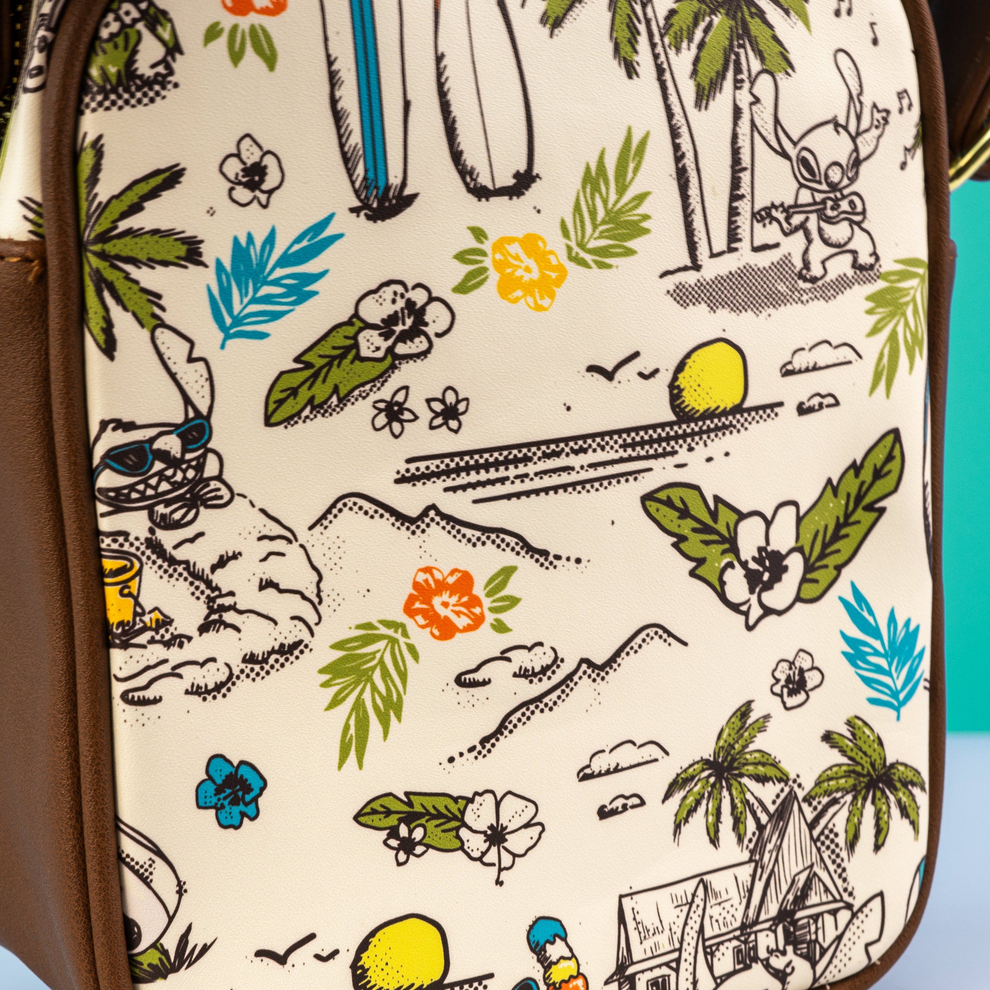 Loungefly x Disney Lilo and Stitch Aloha Pin Collector Crossbody Bag