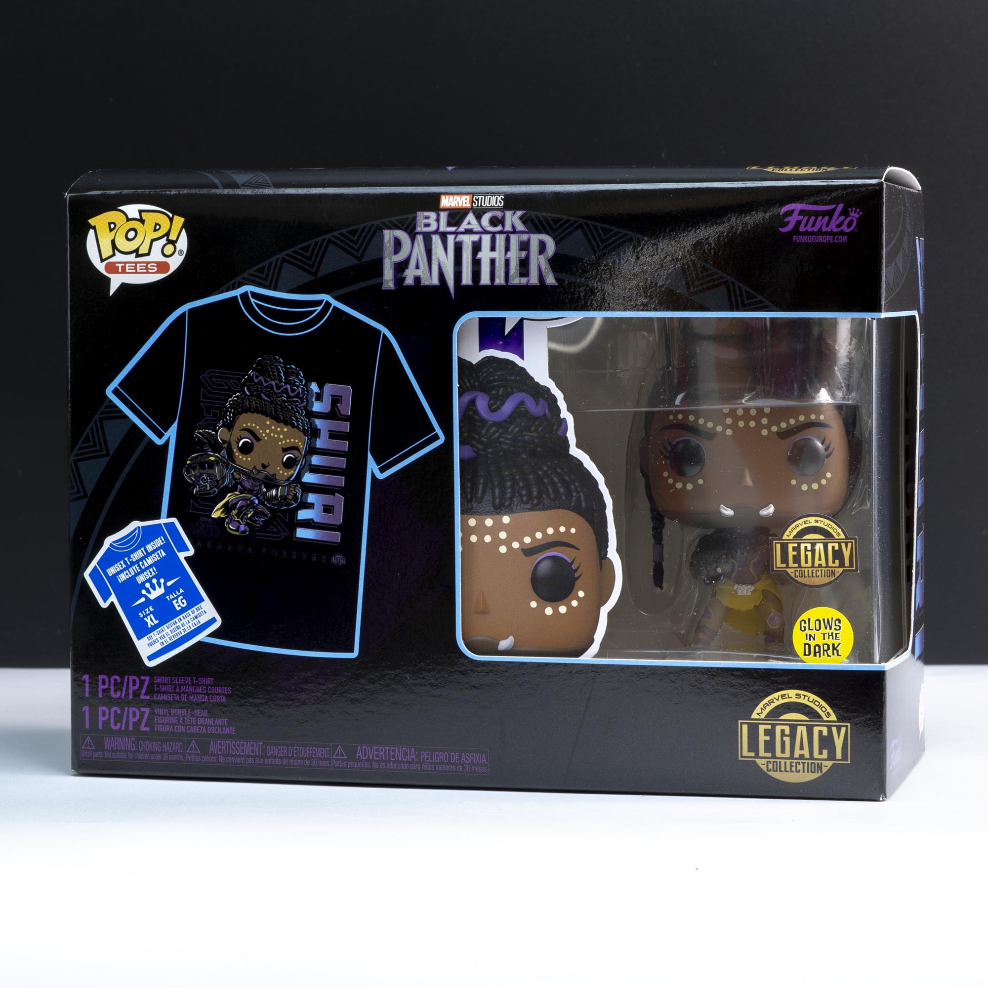 Marvel Black Panther Shuri (Glow in the Dark) Pop! Vinyl and Tee Set