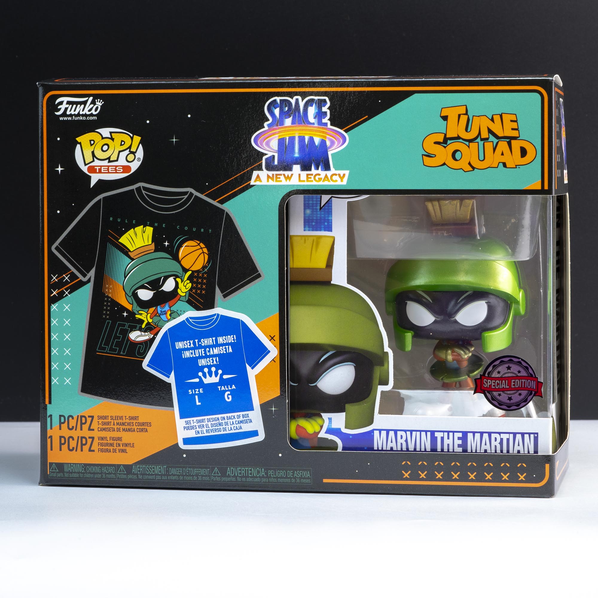 Space Jam 2 Marvin the Martian Pop! Vinyl and Tee Set