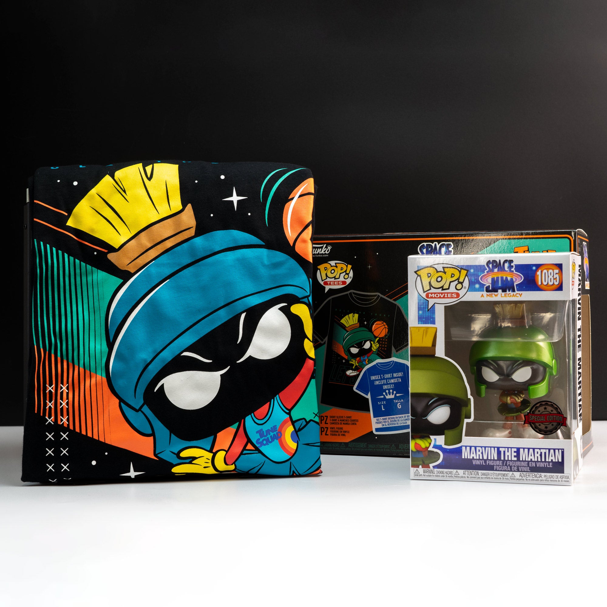 Space Jam 2 Marvin the Martian Pop! Vinyl and Tee Set