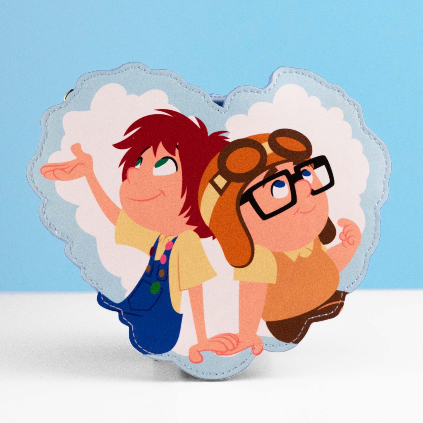 Loungefly x Disney Pixar Up Carl and Ellie Foil Hearts Balloons Mini Backpack With Coin Bag