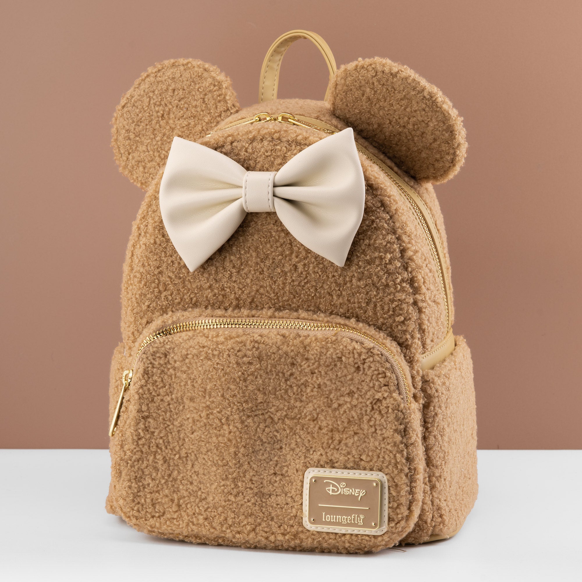 Loungefly x Disney Minnie Mouse Wool Sherpa Cosplay Mini Backpack