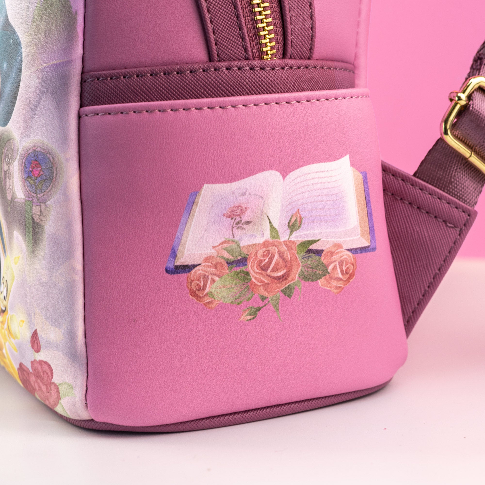 Loungefly x Disney Beauty and the Beast Pastel Character Ensemble Mini Backpack