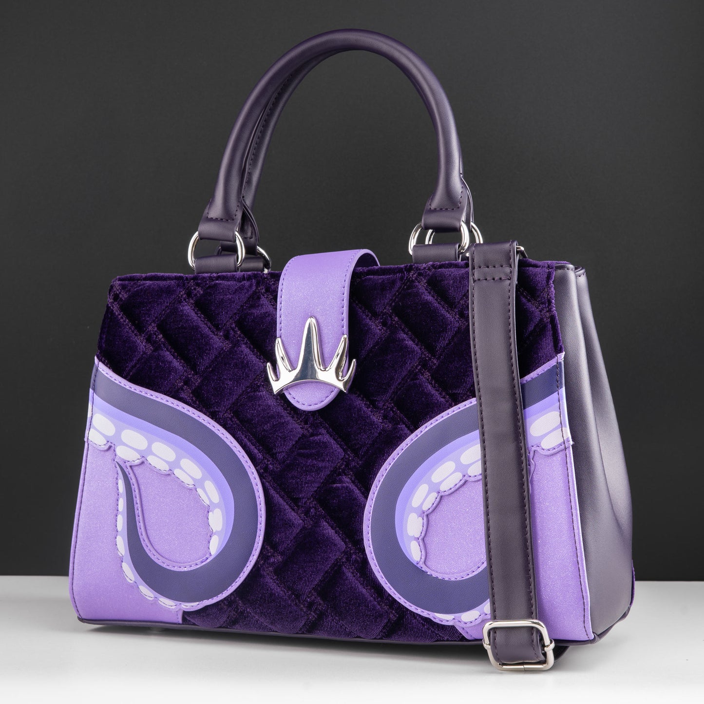 Loungefly x Disney The Little Mermaid Ursula Quilted Velvet Handbag