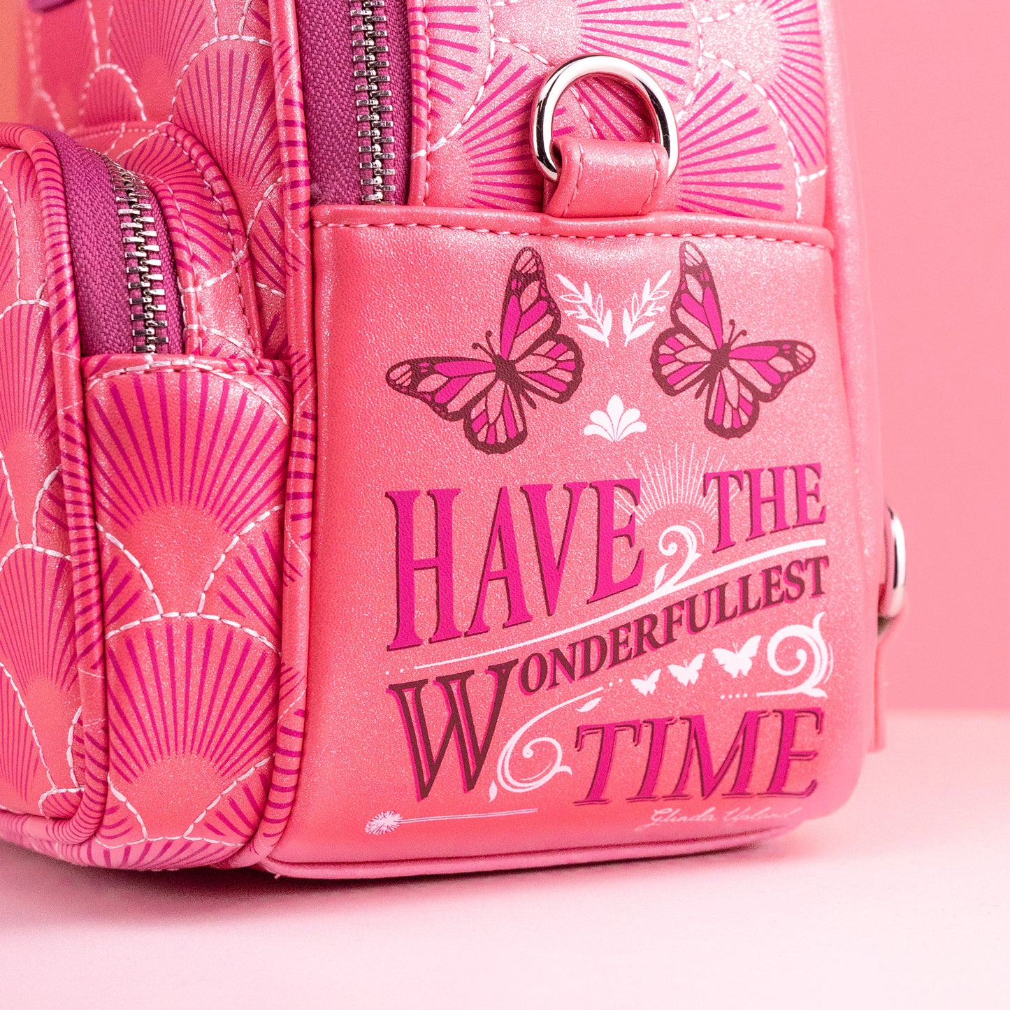 Loungefly x Wicked Glinda Pink Convertible Mini Backpack