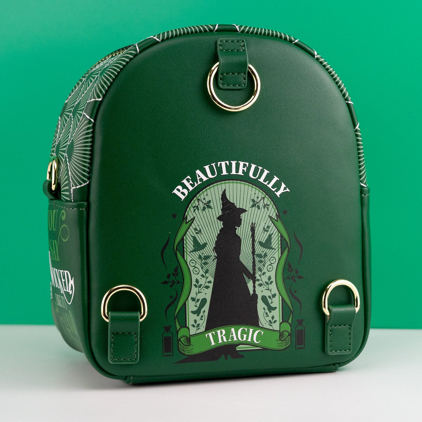 Loungefly x Wicked Elphaba Green Convertible Mini Backpack