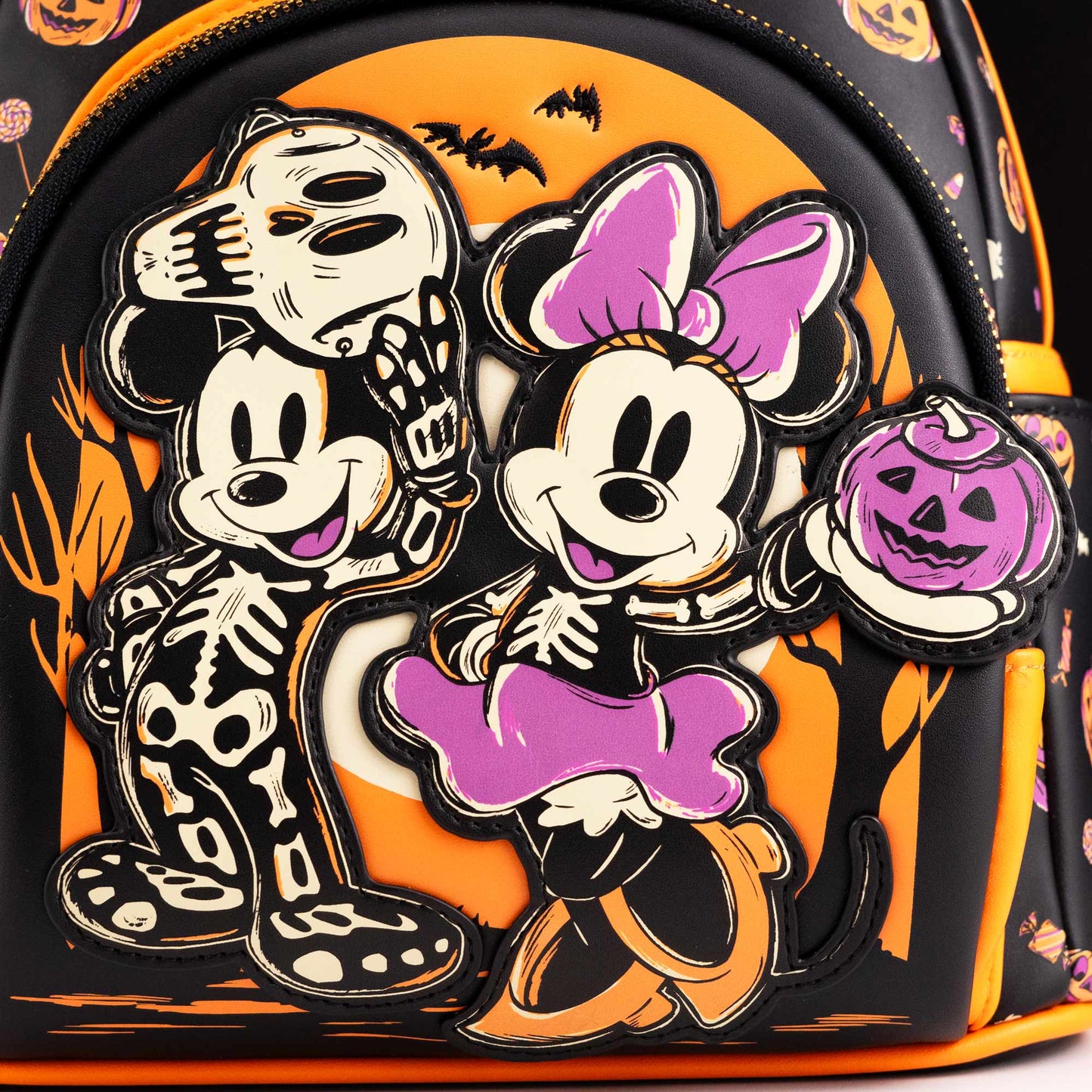Loungefly x Disney Mickey & Minnie GITD Skeletons Mini Backpack