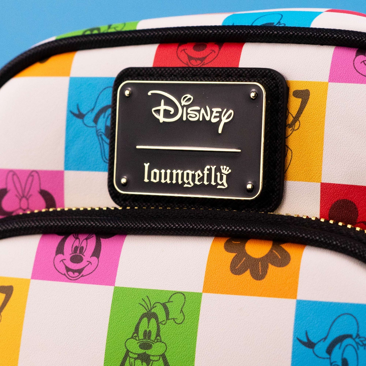 Loungefly x Disney Mickey & Friends Floral Checkered Crossbody Bag