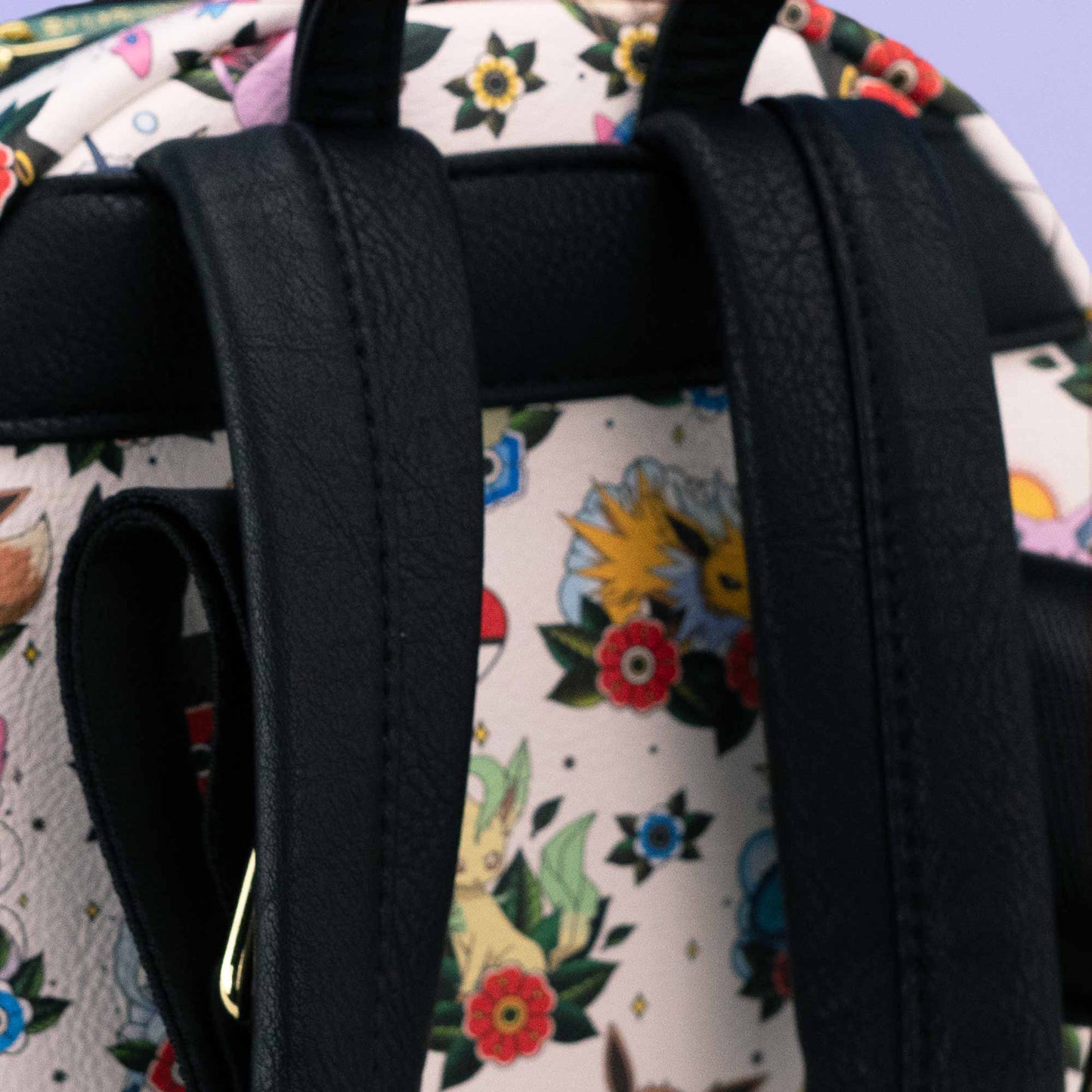 Loungefly x Pokemon Eevee Evolutions Tattoo AOP Mini Backpack