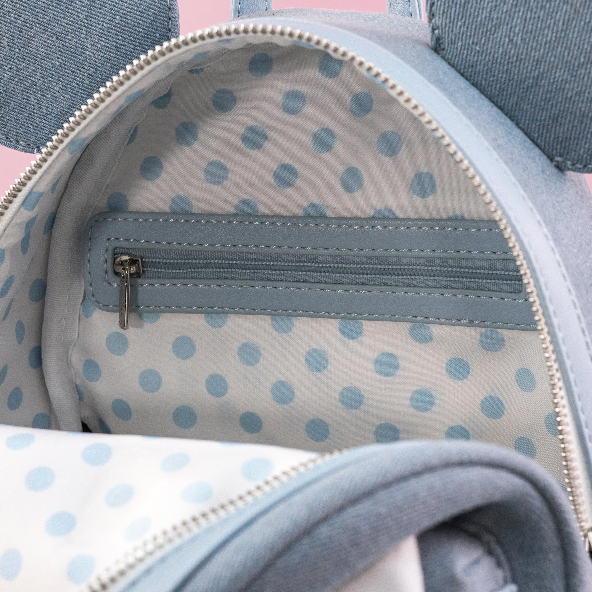 Loungefly x Disney Minnie Mouse Denim Quilted Mini Backpack