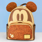 Loungefly x Disney Mickey Mouse Brown Cork Cosplay Pin Trader Mini Backpack