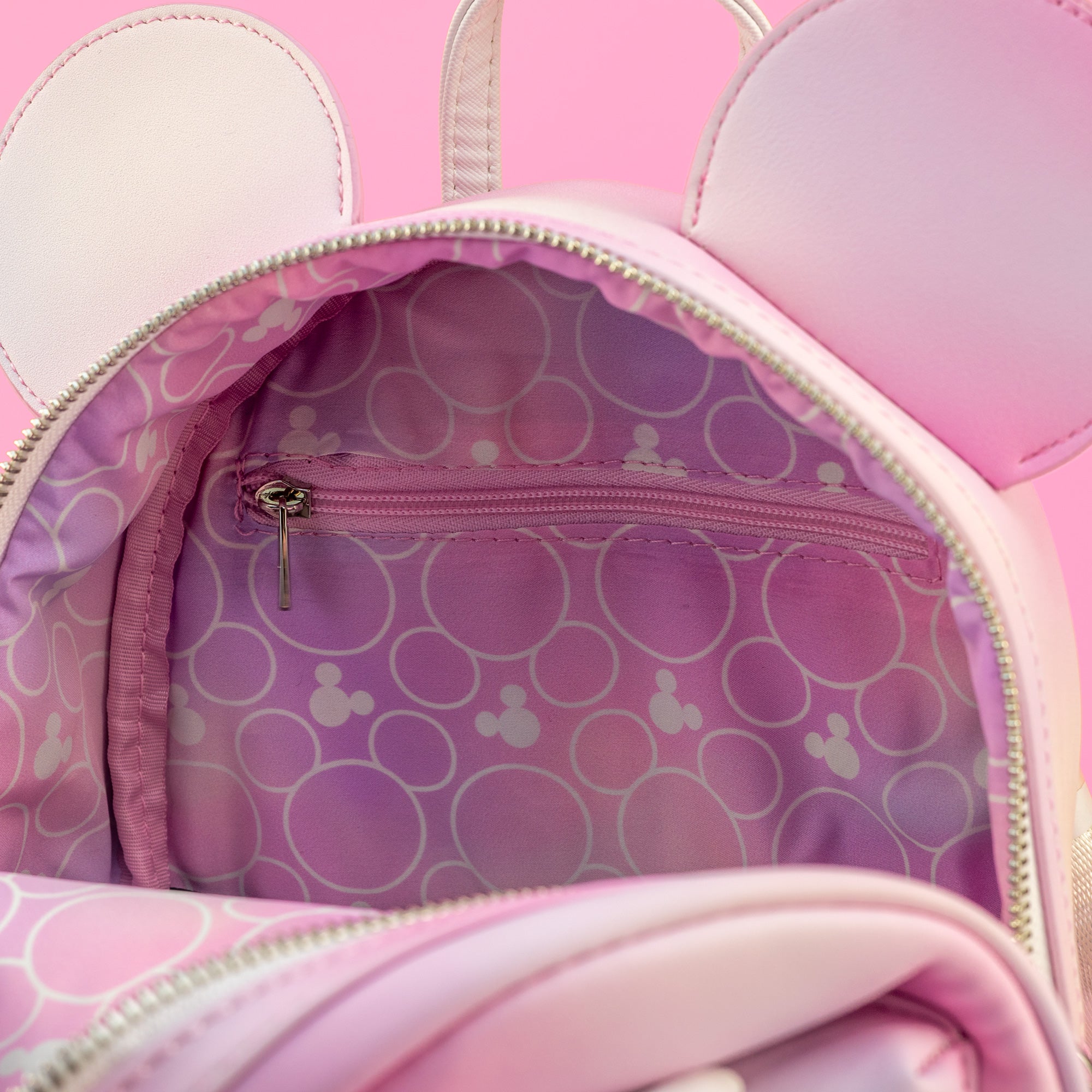 Loungefly x Disney Minnie Mouse Pink Ombre Quilted Mini Backpack