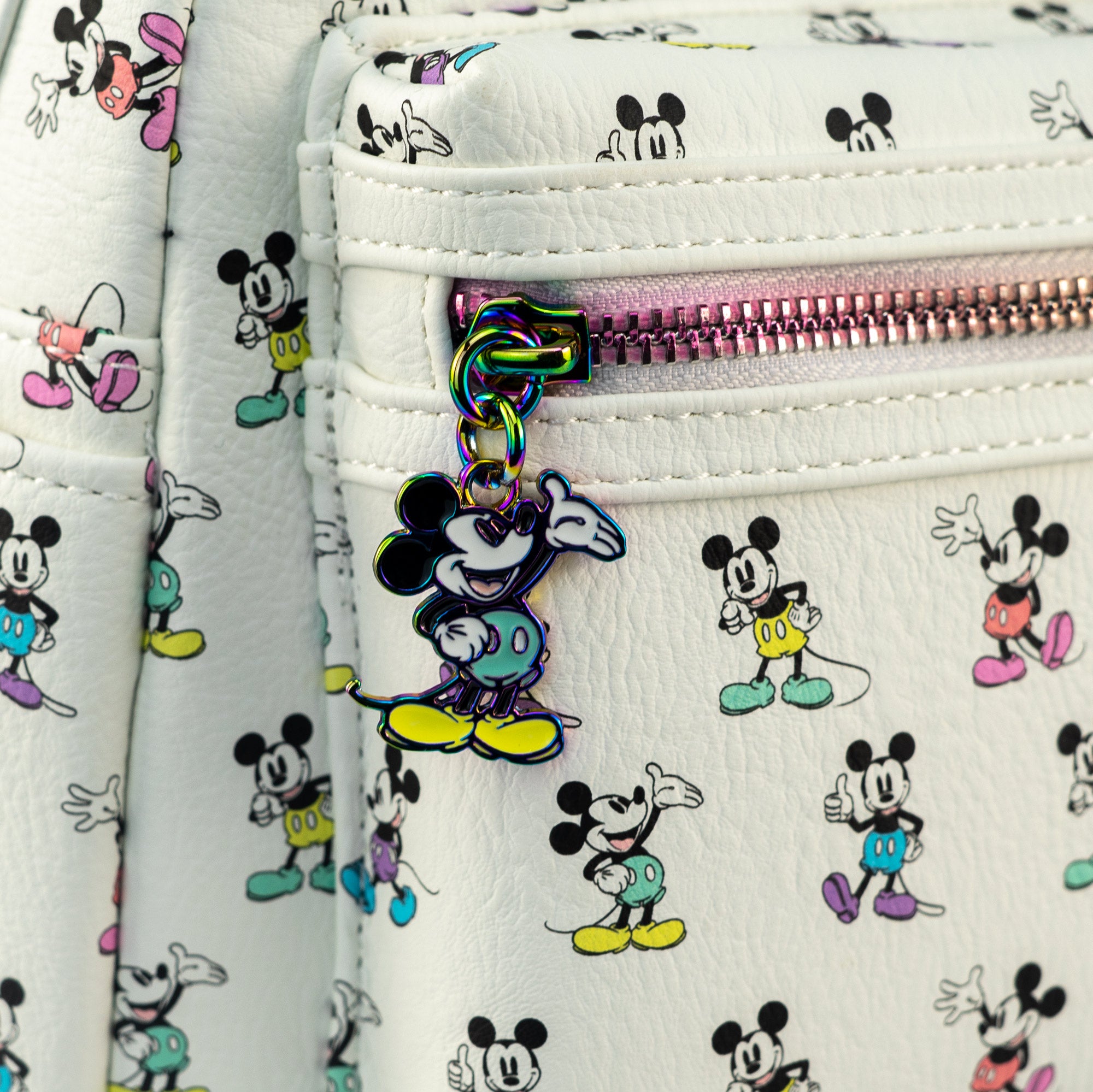Loungefly x Disney Mickey Mouse Pastel Rainbow Poses Mini Backpack