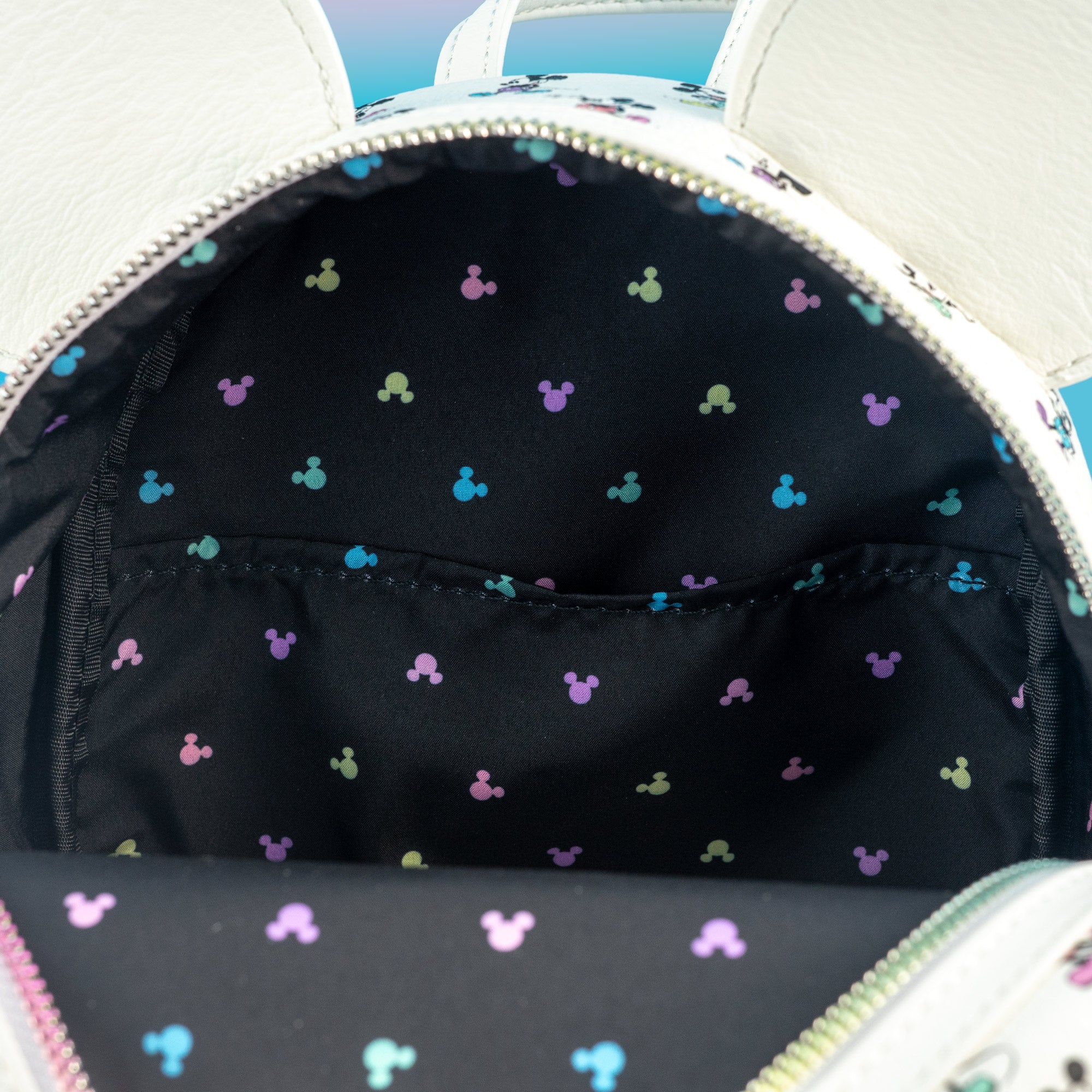 Loungefly x Disney Mickey Mouse Pastel Rainbow Poses Mini Backpack