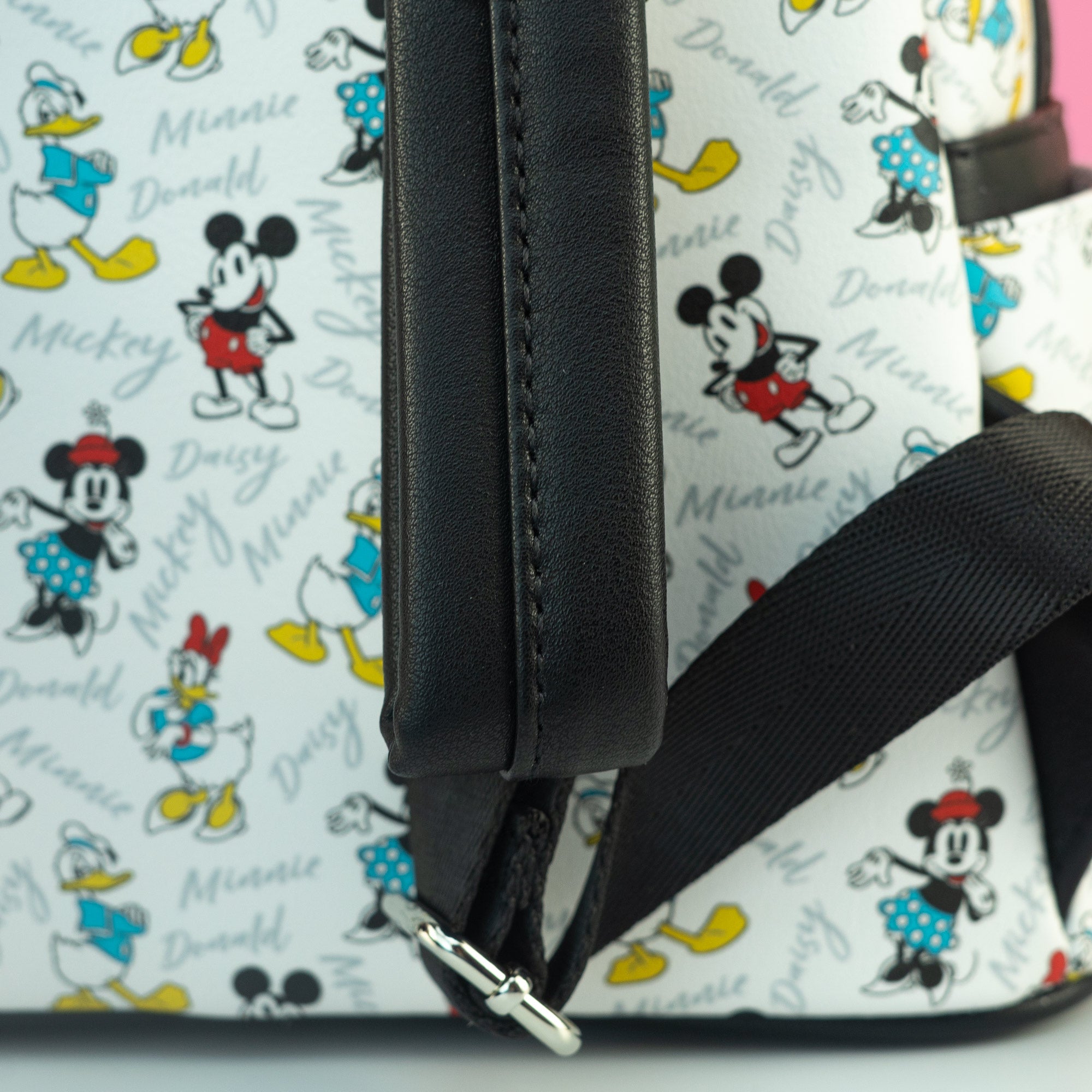 Loungefly x Disney Mickey, Minnie, Donald and Daisy AOP Mini Backpack