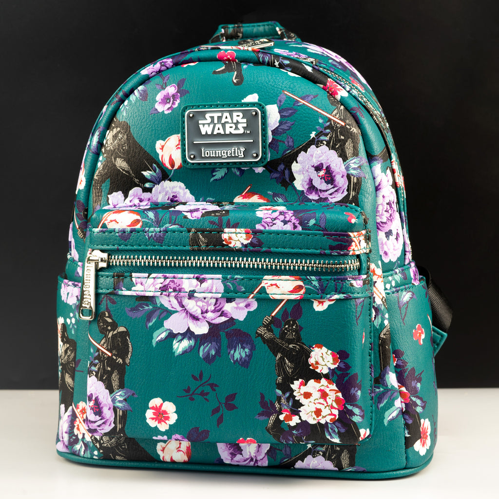Loungefly x Star Wars Floral Darth Vader AOP Mini Backpack