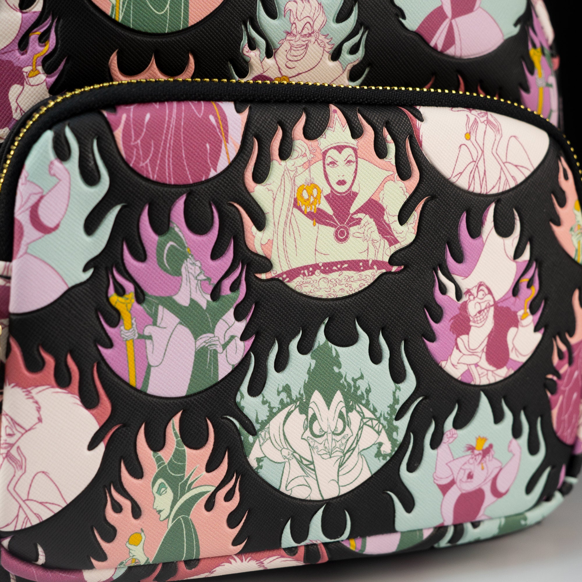 Loungefly x Disney Villains Pastel Flames Mini Backpack