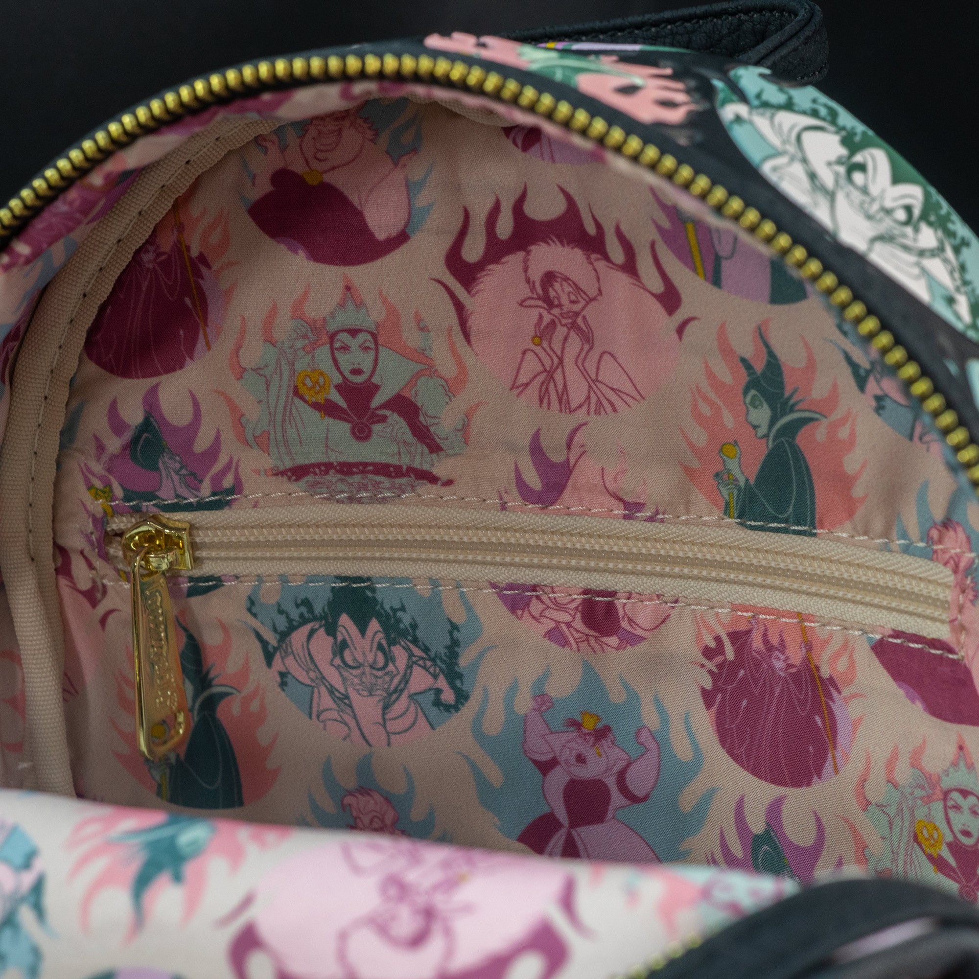 Loungefly x Disney Villains Pastel Flames Mini Backpack