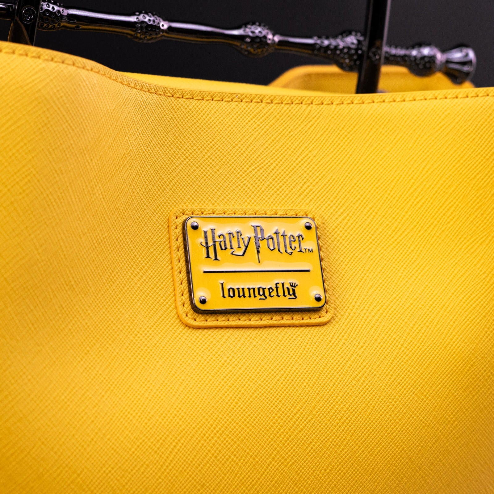 Loungefly x Harry Potter House Hufflepuff Yellow Saffiano Elder Wand Crossbody Handbag