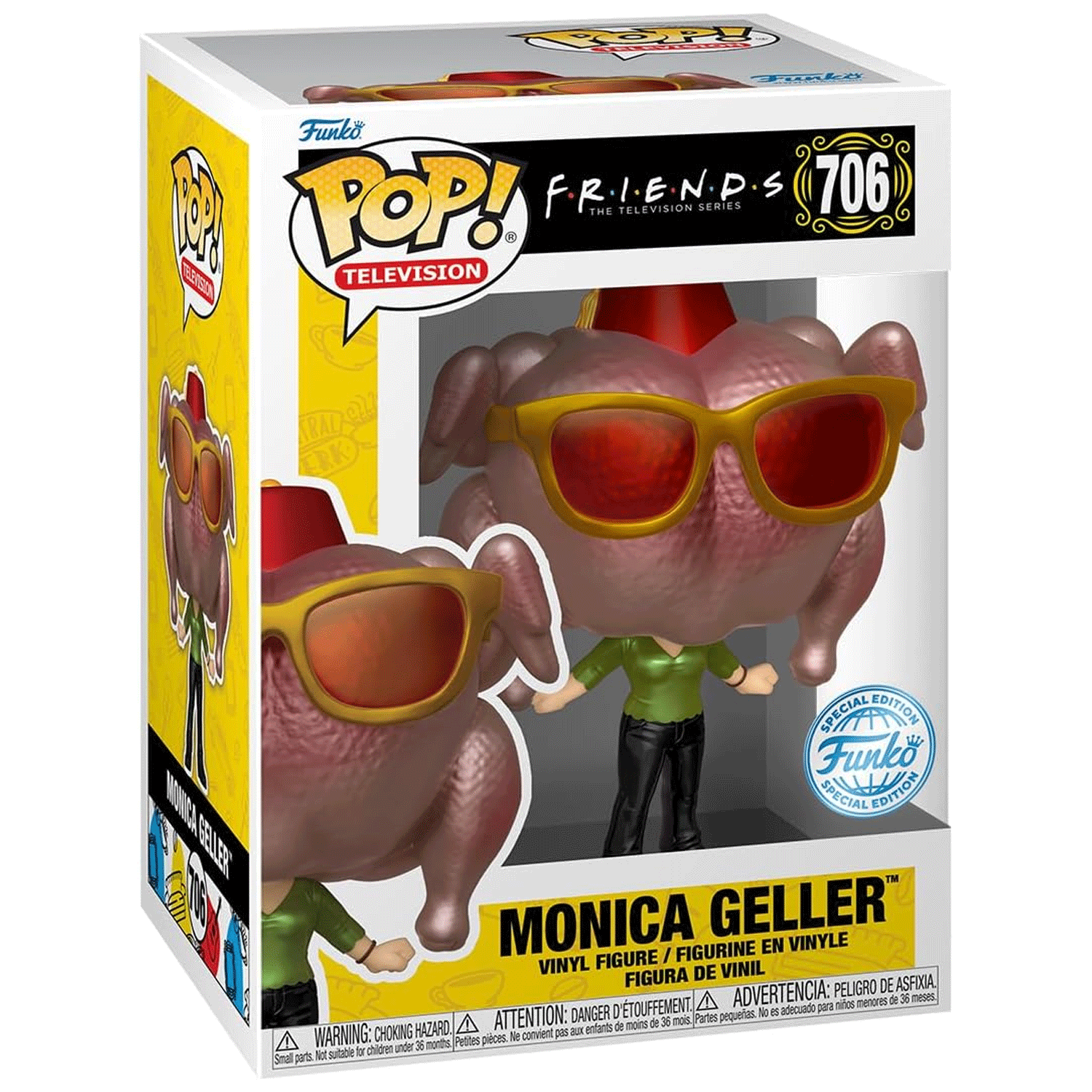 Friends Monica with Turkey Pop! Vinyl and Tee Set