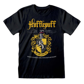 Harry Potter Hufflepuff Black Crest T-Shirt
