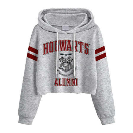 Harry Potter Hogwarts Alumni SuperHeroes Inc. Ladies Cropped Hooded Pullover