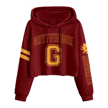 Harry Potter College Gryffindor SuperHeroes Inc. Ladies Cropped Hooded Pullover