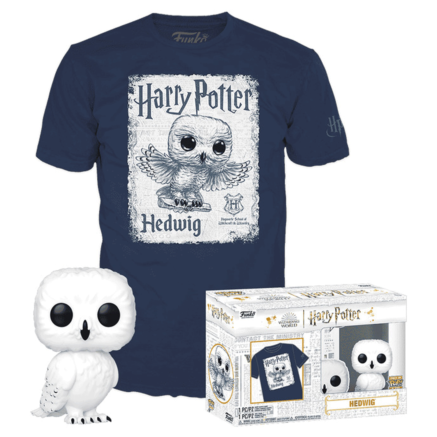 Harry Potter Hedwig Pop! Vinyl and Tee Set