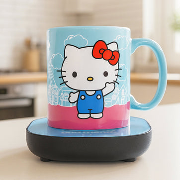 Hello Kitty Coffee Mug & Warmer Set