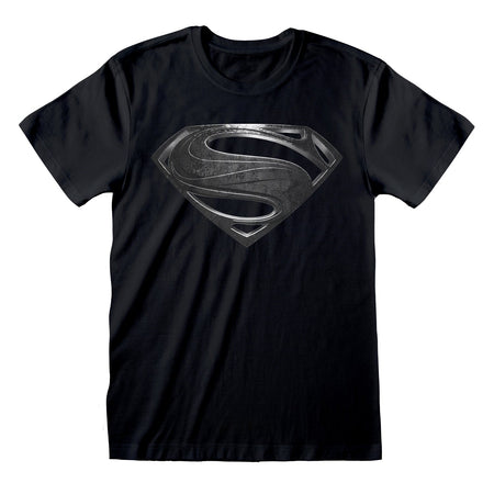 Justice League Movie Superman Black Logo T-Shirt