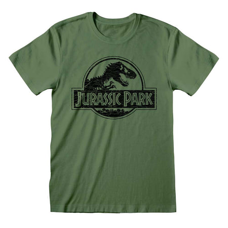 Jurassic Park Monochrome Logo T-Shirt