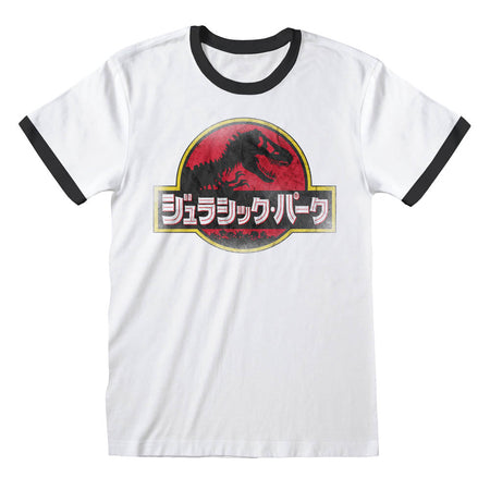 Jurassic Park Japanese Logo Ringer T-Shirt