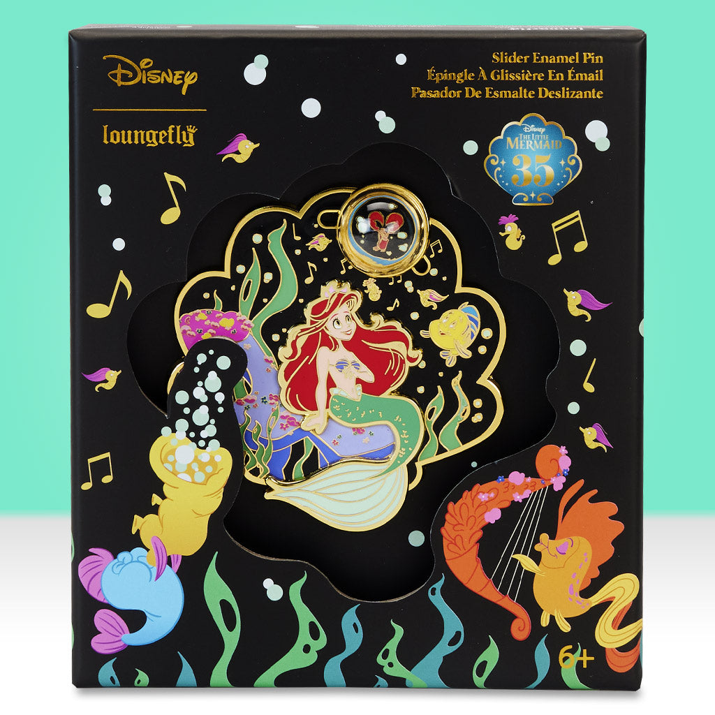 Loungefly x Disney The Little Mermaid Life is The Bubbles Sliding 3 Inch Pin