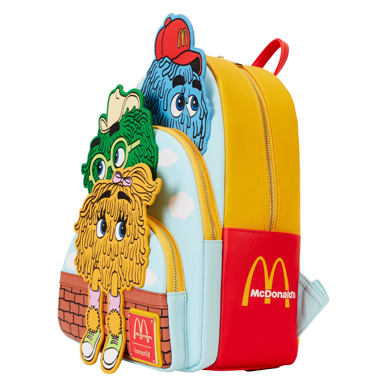 Loungefly x McDonalds Fry Guys Triple Pocket Mini Backpack