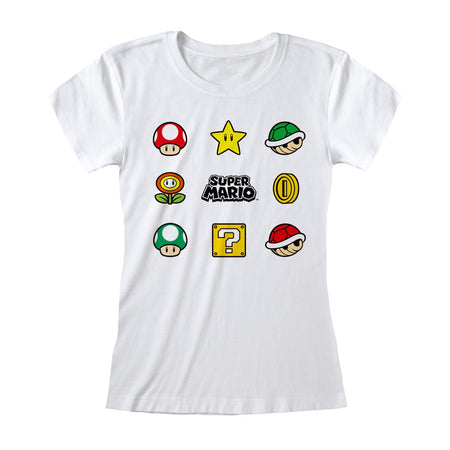 Nintendo Super Mario Items Womens T-Shirt