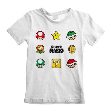 Nintendo Super Mario Items Kids T-Shirt