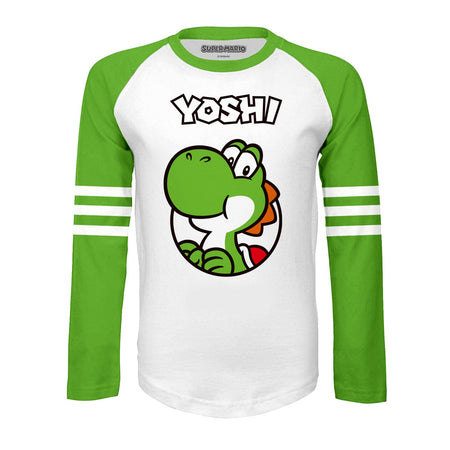 Nintendo Super Mario Yoshi Since 1990 Kids Raglan Shirt
