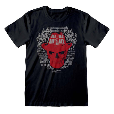 Nightmare On Elm St, A Skull Flames T-Shirt