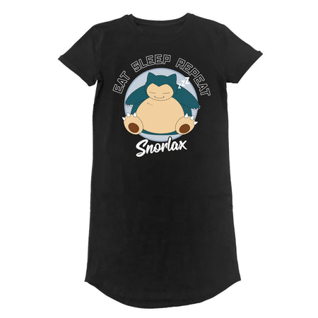 Pokemon Sleeping Snorlax Ladies T-Shirt Dress