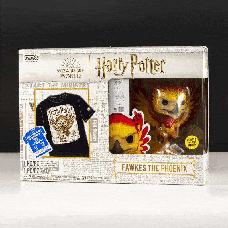 Harry Potter Fawkes the Phoenix Pop! Vinyl and Tee Set