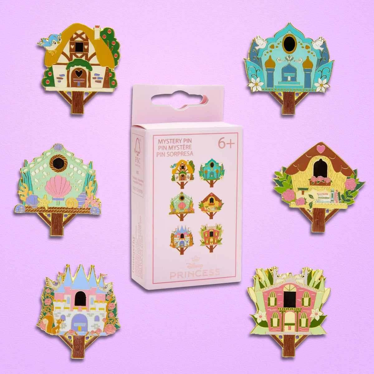 Loungefly x Disney Princess Birdhouse Blind Box Mystery Pin