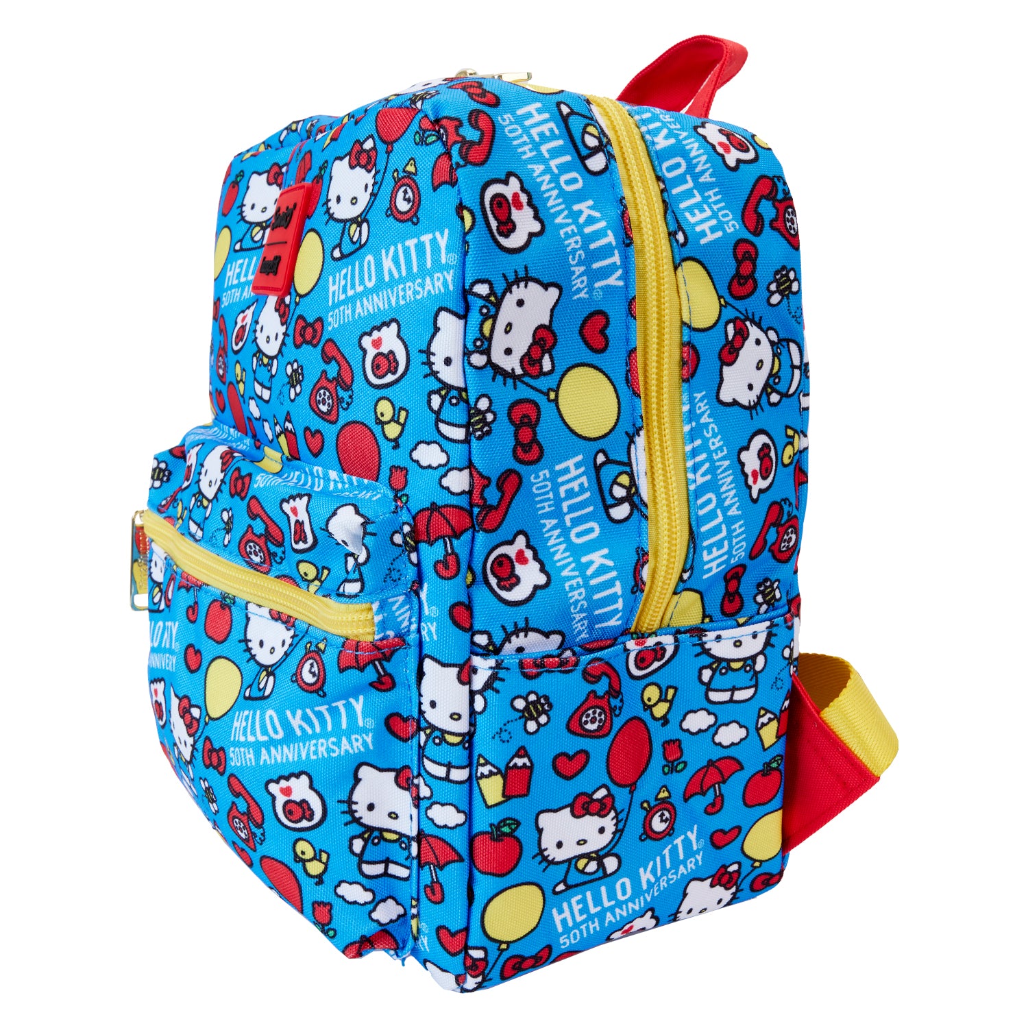 Loungefly x Sanrio Hello Kitty 50th Anniversary Classic AOP Nylon Square Mini Backpack