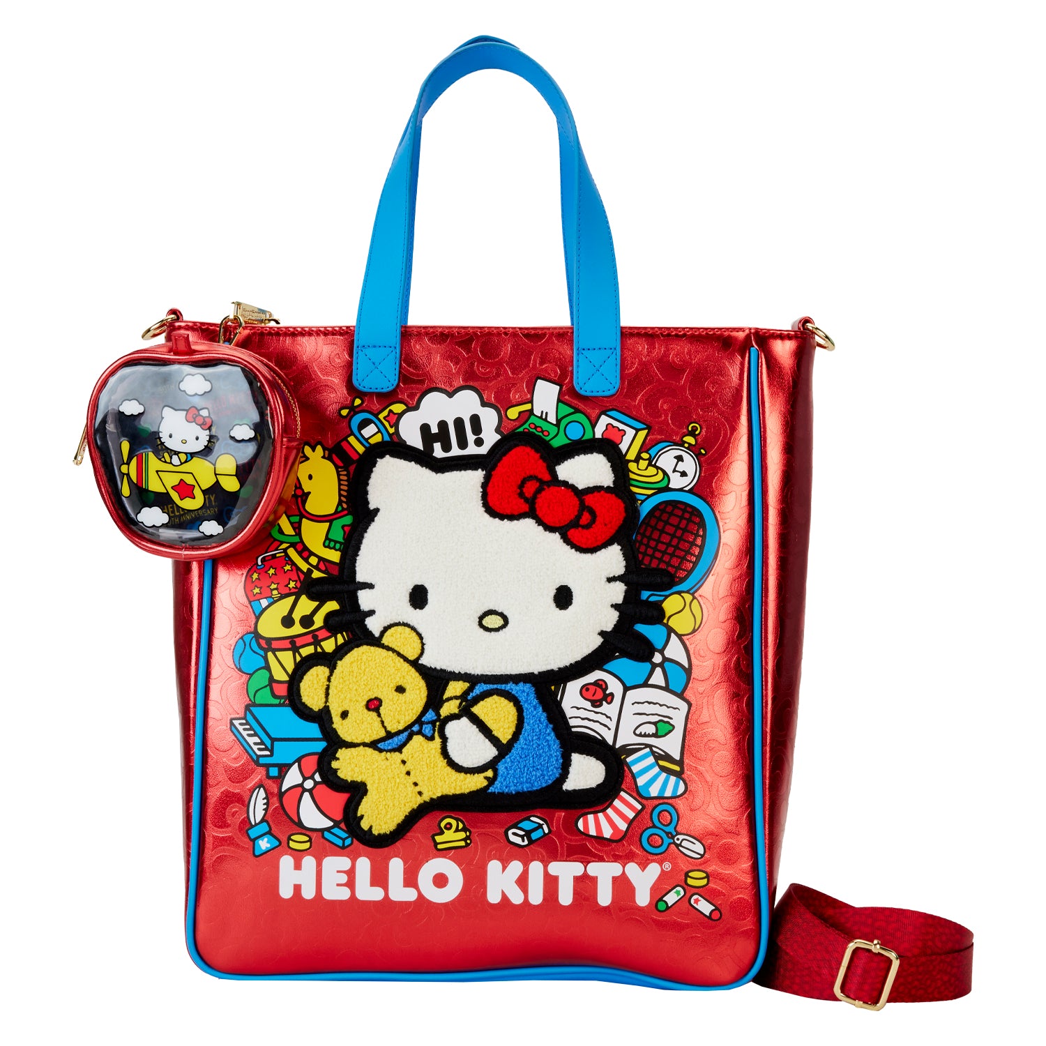 Loungefly x Sanrio Hello Kitty 50th Anniversary Metallic Tote Bag