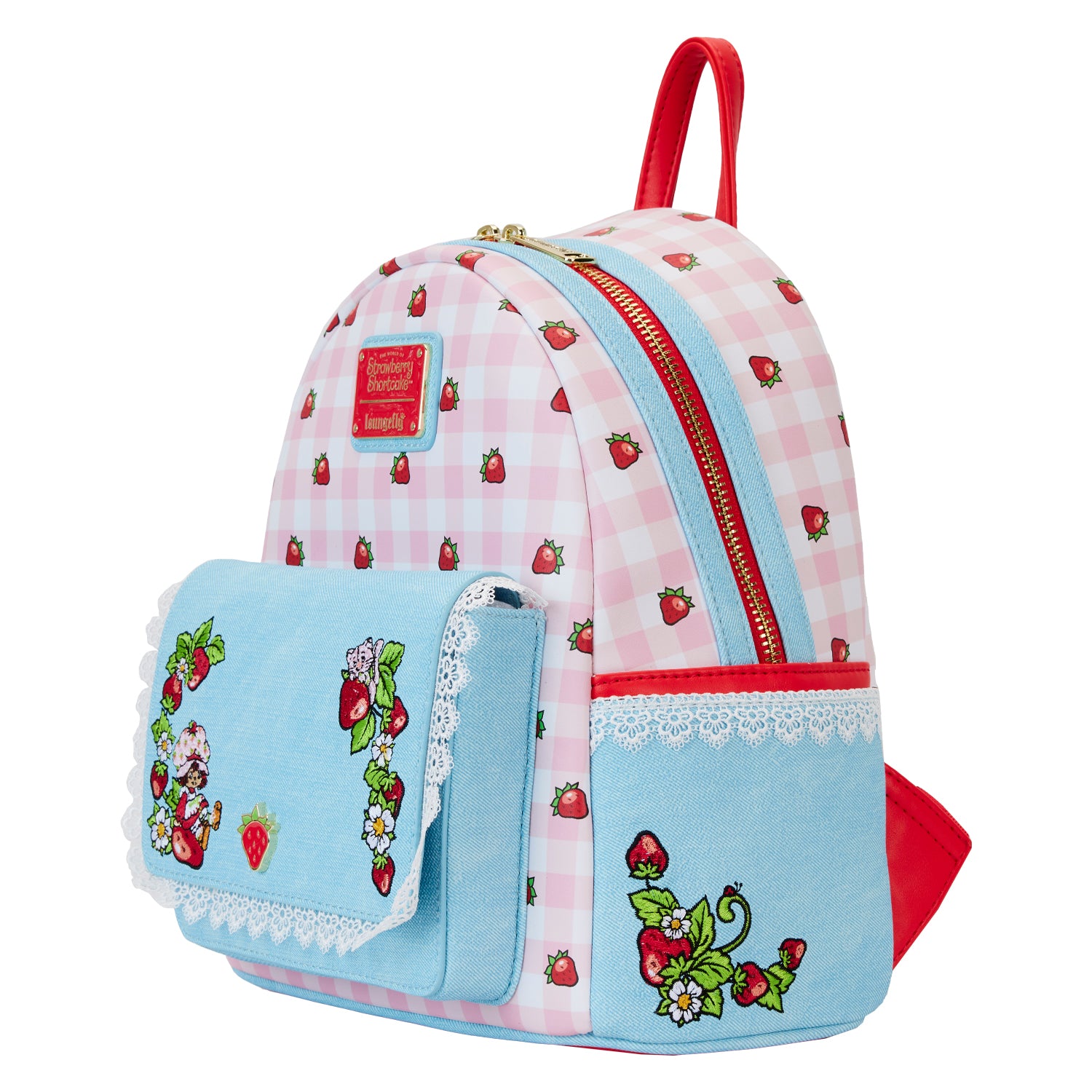 Loungefly x Strawberry Shortcake Denim Pocket Mini Backpack