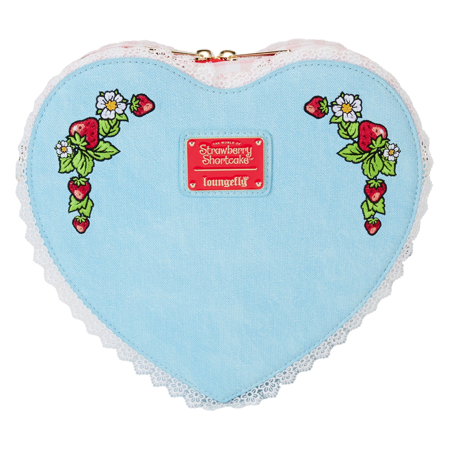 Loungefly x Strawberry Shortcake Denim Heart Crossbody Bag